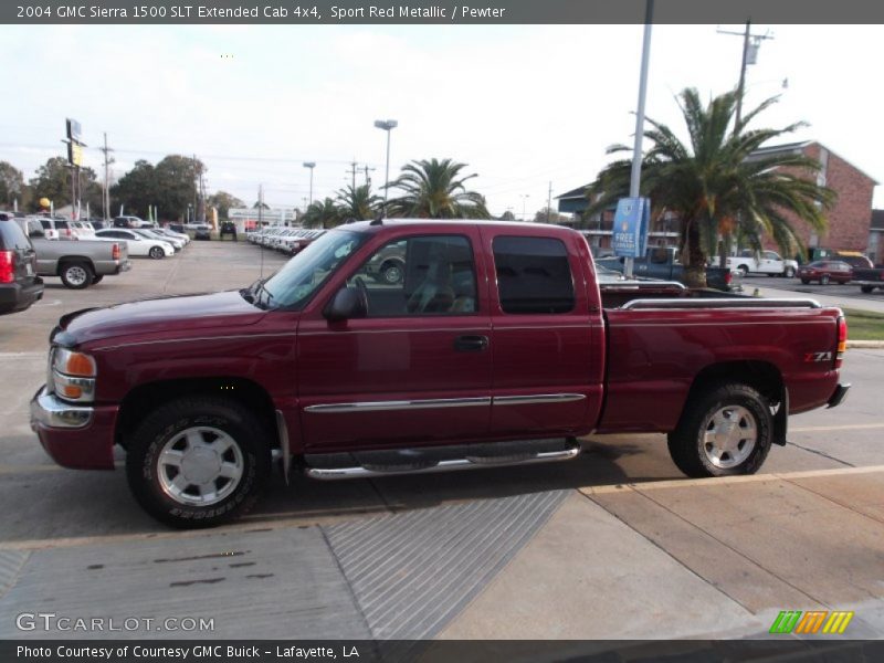 Sport Red Metallic / Pewter 2004 GMC Sierra 1500 SLT Extended Cab 4x4
