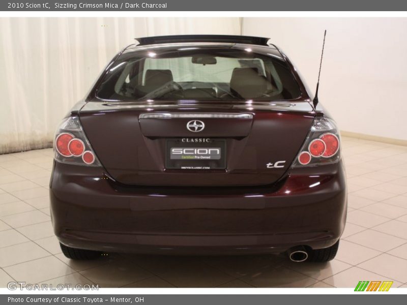 Sizzling Crimson Mica / Dark Charcoal 2010 Scion tC