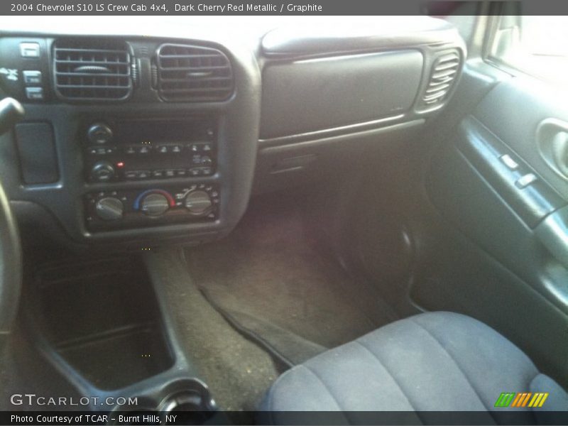 Dark Cherry Red Metallic / Graphite 2004 Chevrolet S10 LS Crew Cab 4x4