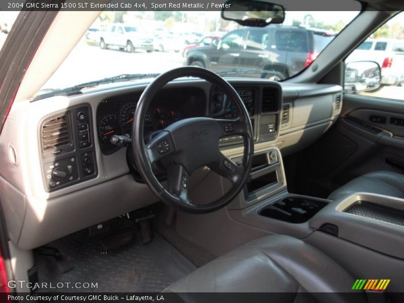 Sport Red Metallic / Pewter 2004 GMC Sierra 1500 SLT Extended Cab 4x4