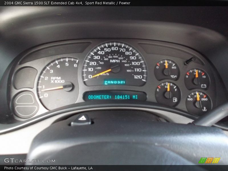 Sport Red Metallic / Pewter 2004 GMC Sierra 1500 SLT Extended Cab 4x4