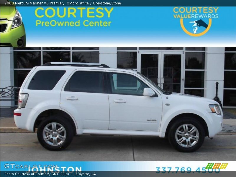 Oxford White / Greystone/Stone 2008 Mercury Mariner V6 Premier