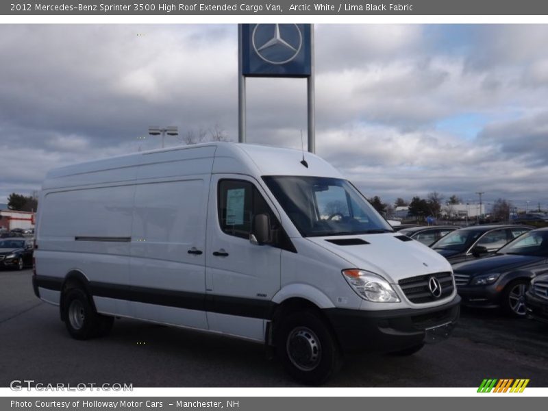 Arctic White / Lima Black Fabric 2012 Mercedes-Benz Sprinter 3500 High Roof Extended Cargo Van
