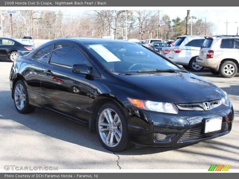 Nighthawk Black Pearl / Black 2008 Honda Civic Si Coupe
