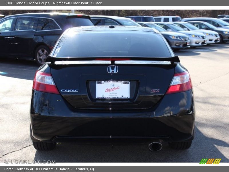Nighthawk Black Pearl / Black 2008 Honda Civic Si Coupe