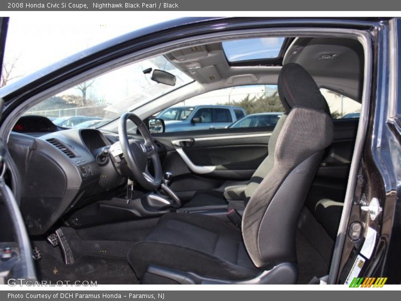 Nighthawk Black Pearl / Black 2008 Honda Civic Si Coupe