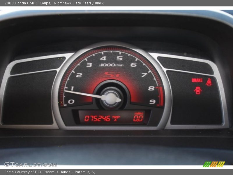 Nighthawk Black Pearl / Black 2008 Honda Civic Si Coupe