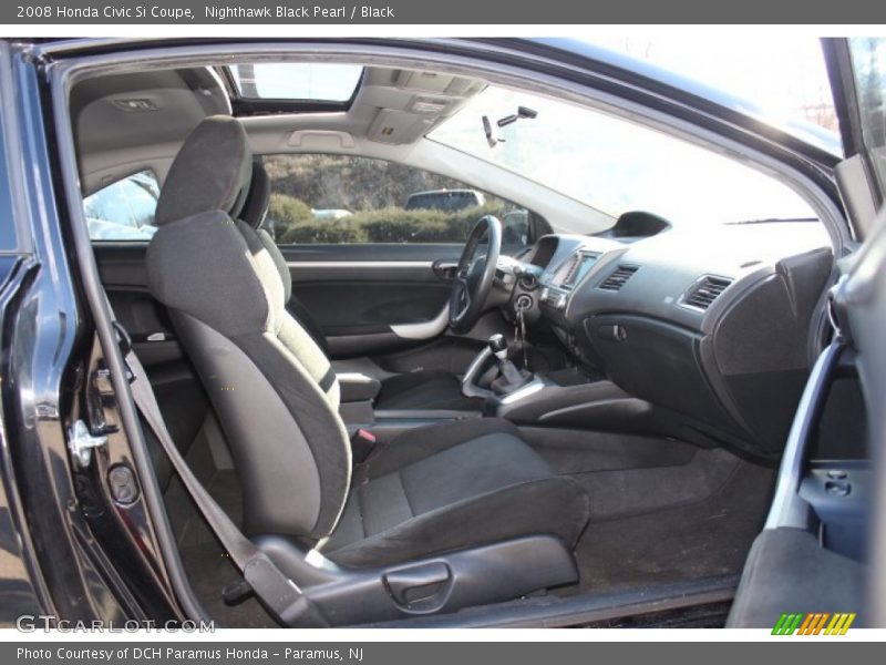 Nighthawk Black Pearl / Black 2008 Honda Civic Si Coupe
