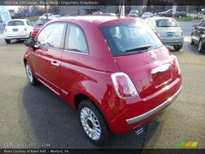 Rosso (Red) / Grigio/Nero (Gray/Black) 2013 Fiat 500 Lounge