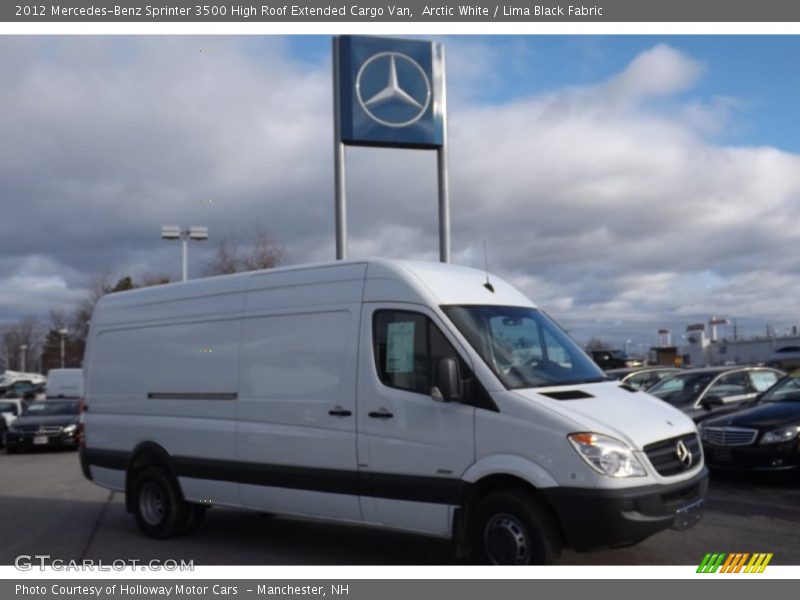 Arctic White / Lima Black Fabric 2012 Mercedes-Benz Sprinter 3500 High Roof Extended Cargo Van