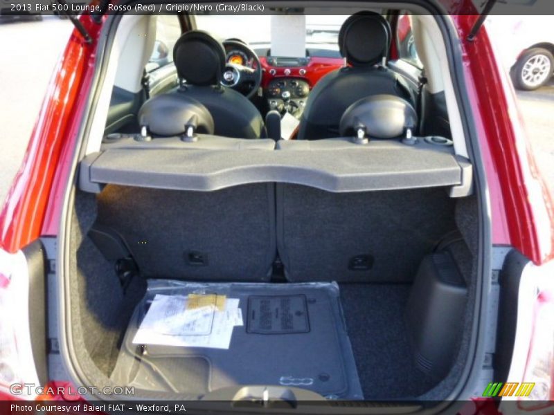 Rosso (Red) / Grigio/Nero (Gray/Black) 2013 Fiat 500 Lounge