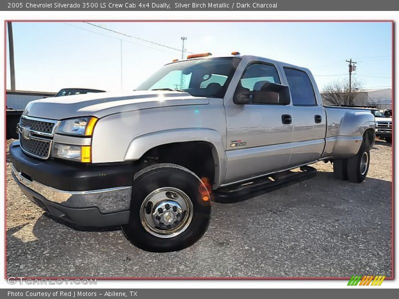 Silver Birch Metallic / Dark Charcoal 2005 Chevrolet Silverado 3500 LS Crew Cab 4x4 Dually