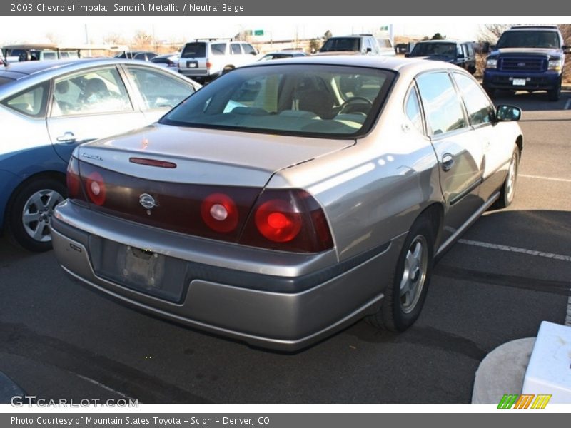 Sandrift Metallic / Neutral Beige 2003 Chevrolet Impala