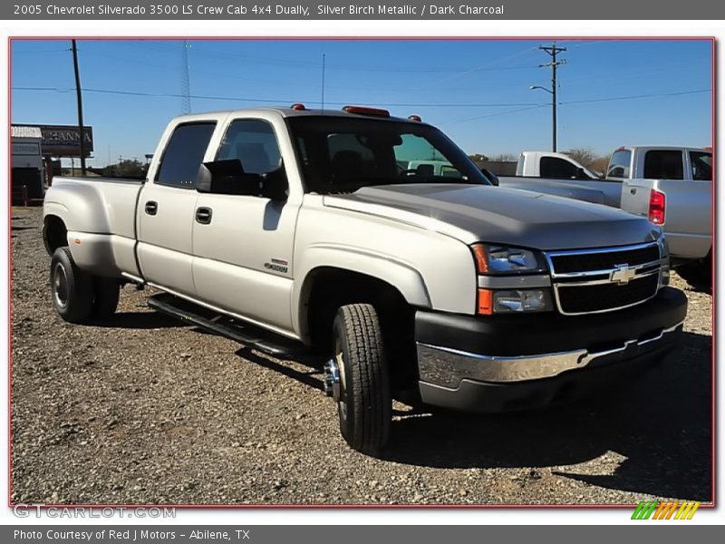 Silver Birch Metallic / Dark Charcoal 2005 Chevrolet Silverado 3500 LS Crew Cab 4x4 Dually