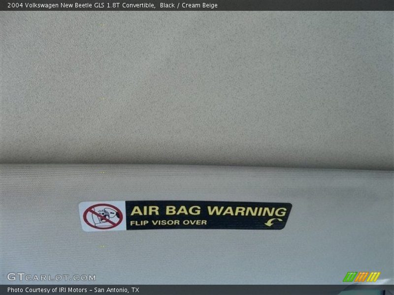 Black / Cream Beige 2004 Volkswagen New Beetle GLS 1.8T Convertible