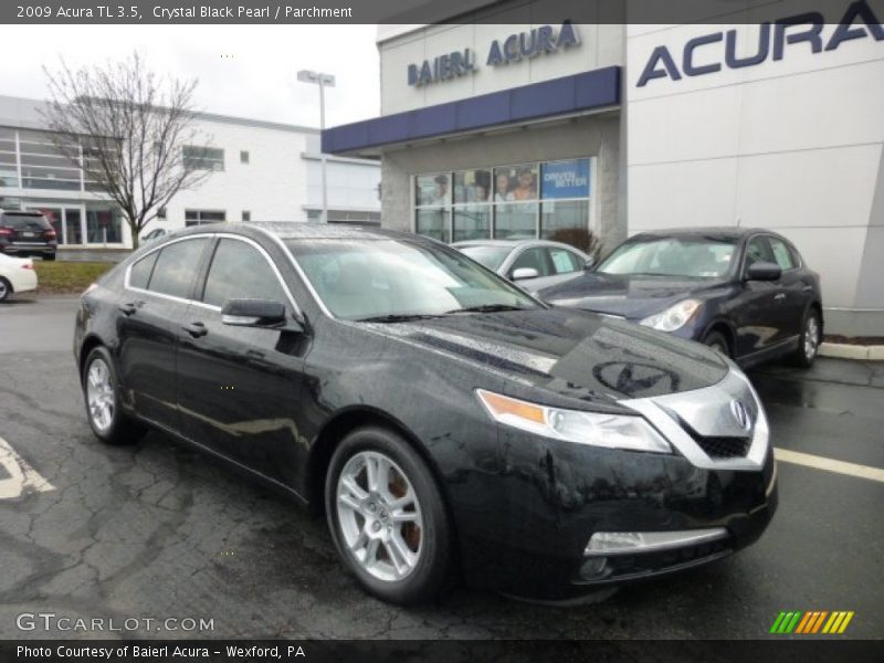 Crystal Black Pearl / Parchment 2009 Acura TL 3.5