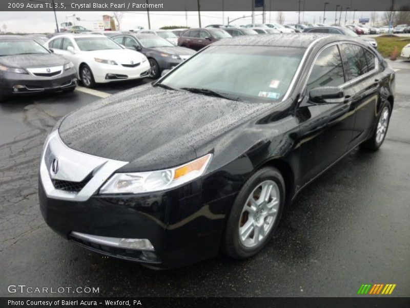 Crystal Black Pearl / Parchment 2009 Acura TL 3.5