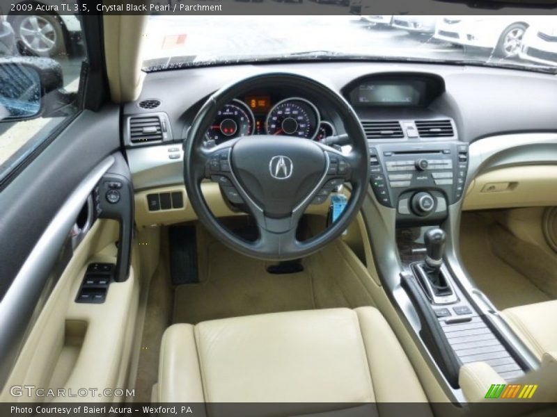 Crystal Black Pearl / Parchment 2009 Acura TL 3.5