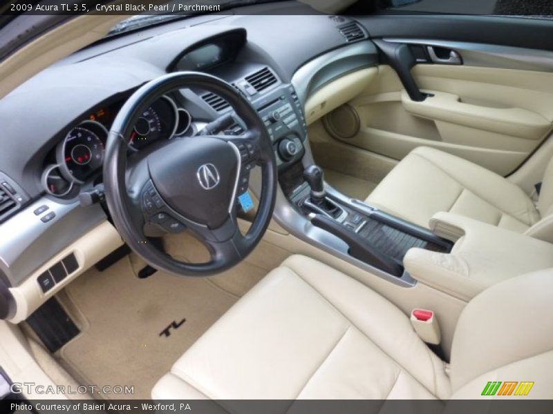 Crystal Black Pearl / Parchment 2009 Acura TL 3.5
