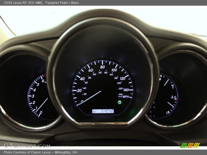 Tungsten Pearl / Black 2009 Lexus RX 350 AWD