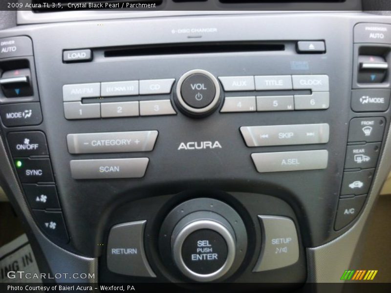 Crystal Black Pearl / Parchment 2009 Acura TL 3.5