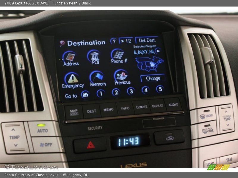 Tungsten Pearl / Black 2009 Lexus RX 350 AWD