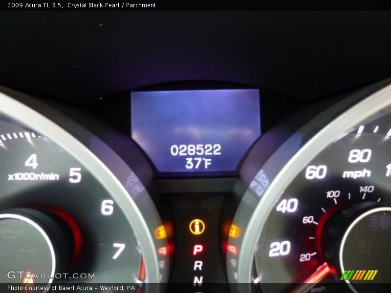 Crystal Black Pearl / Parchment 2009 Acura TL 3.5