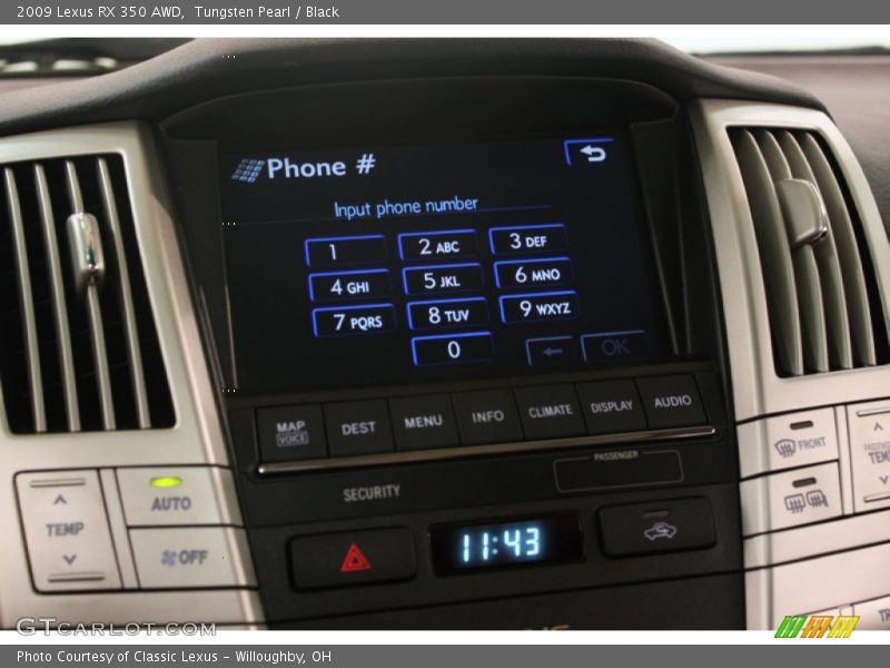 Tungsten Pearl / Black 2009 Lexus RX 350 AWD