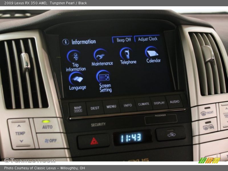 Tungsten Pearl / Black 2009 Lexus RX 350 AWD