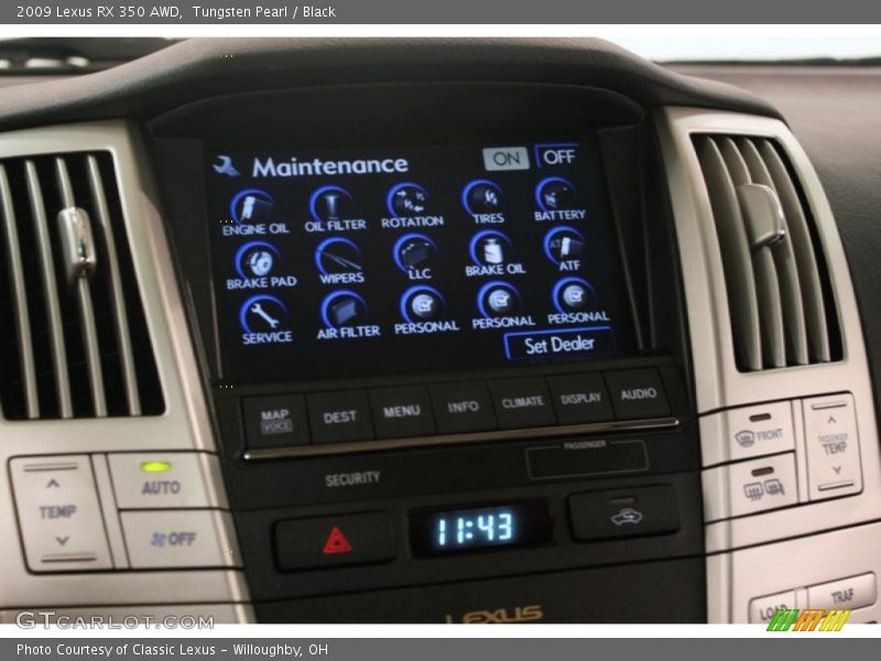 Tungsten Pearl / Black 2009 Lexus RX 350 AWD