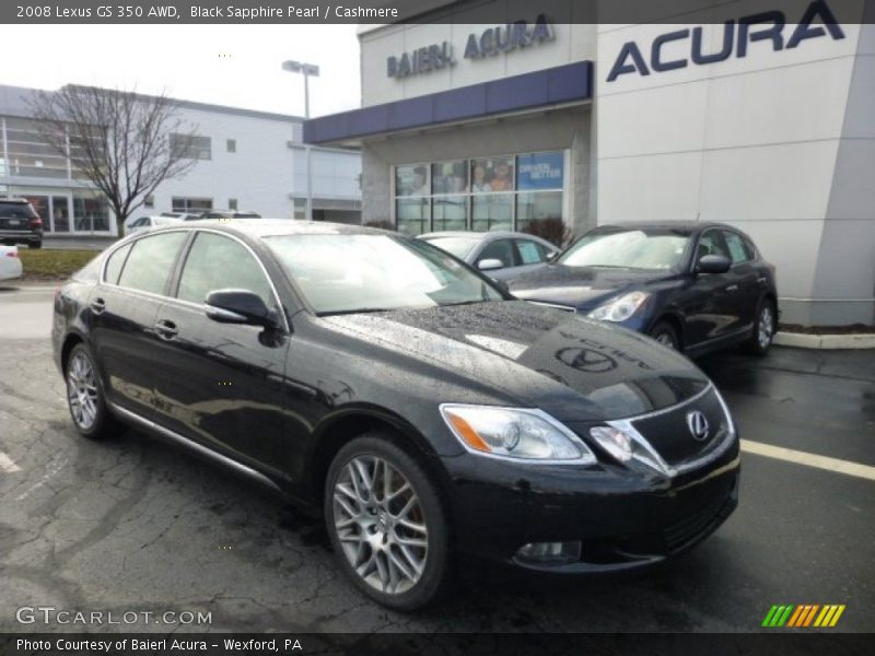Black Sapphire Pearl / Cashmere 2008 Lexus GS 350 AWD