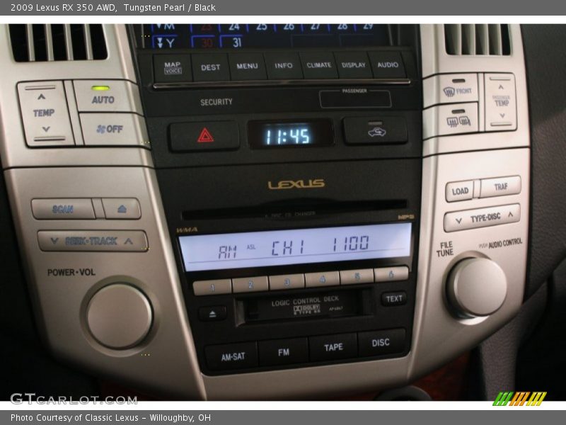 Tungsten Pearl / Black 2009 Lexus RX 350 AWD