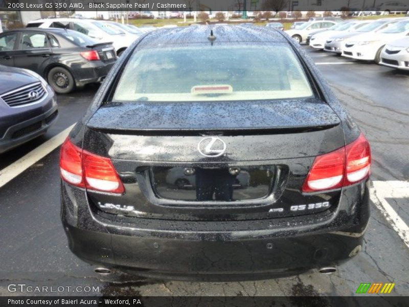 Black Sapphire Pearl / Cashmere 2008 Lexus GS 350 AWD