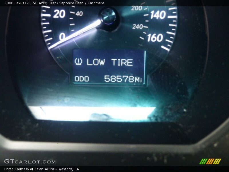 Black Sapphire Pearl / Cashmere 2008 Lexus GS 350 AWD
