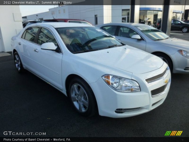 Summit White / Ebony 2012 Chevrolet Malibu LT