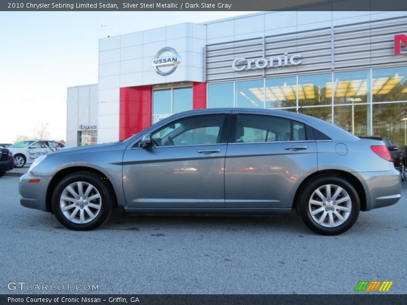 Silver Steel Metallic / Dark Slate Gray 2010 Chrysler Sebring Limited Sedan