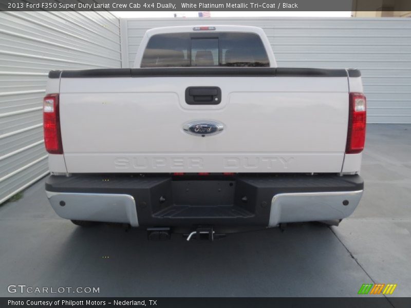 White Platinum Metallic Tri-Coat / Black 2013 Ford F350 Super Duty Lariat Crew Cab 4x4 Dually