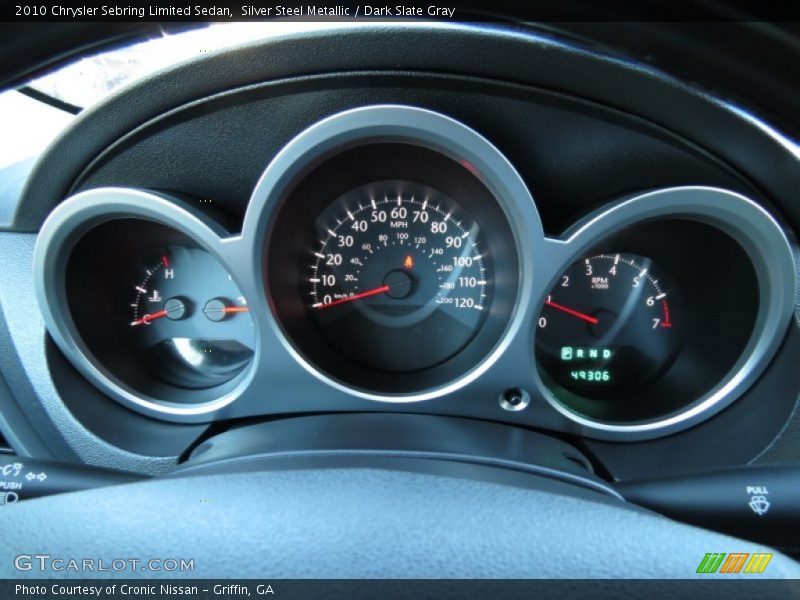 Silver Steel Metallic / Dark Slate Gray 2010 Chrysler Sebring Limited Sedan