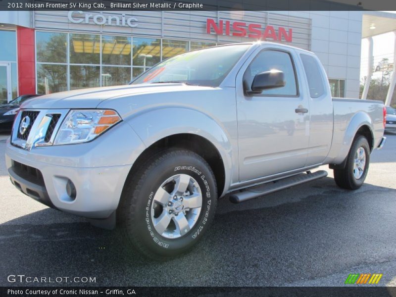 Brilliant Silver Metallic / Graphite 2012 Nissan Frontier SV King Cab