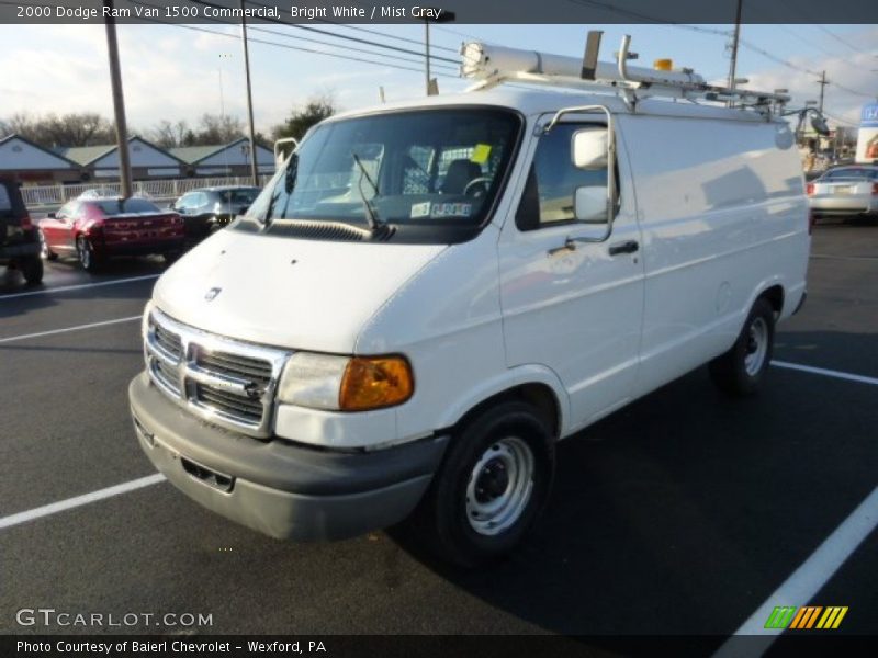 Bright White / Mist Gray 2000 Dodge Ram Van 1500 Commercial