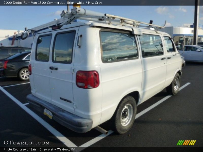 Bright White / Mist Gray 2000 Dodge Ram Van 1500 Commercial