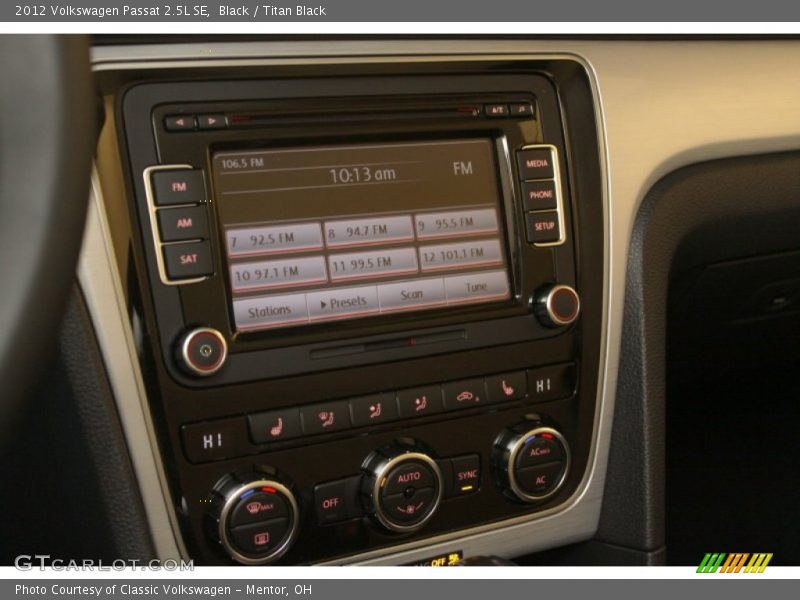 Black / Titan Black 2012 Volkswagen Passat 2.5L SE