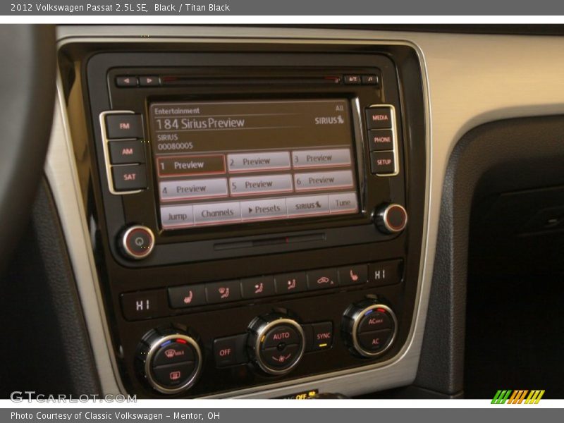 Black / Titan Black 2012 Volkswagen Passat 2.5L SE