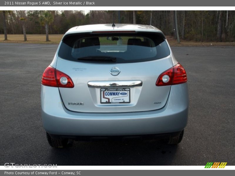 Silver Ice Metallic / Black 2011 Nissan Rogue S AWD