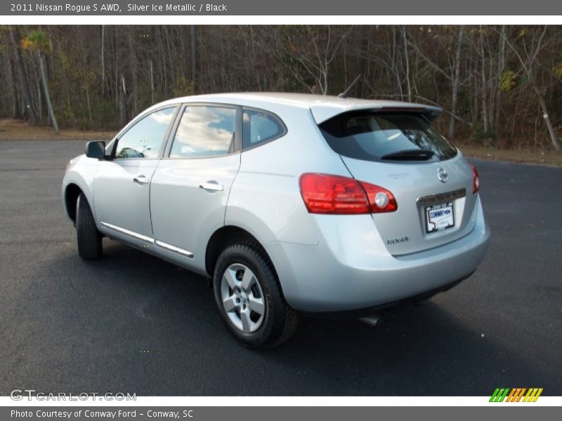 Silver Ice Metallic / Black 2011 Nissan Rogue S AWD