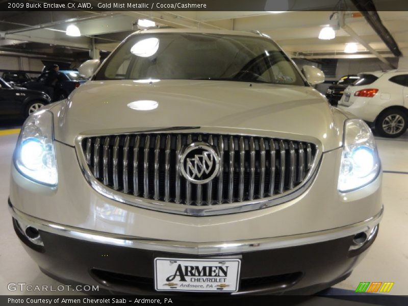 Gold Mist Metallic / Cocoa/Cashmere 2009 Buick Enclave CX AWD