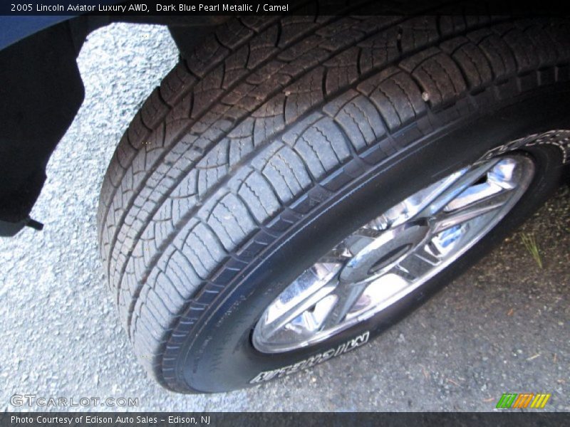 Dark Blue Pearl Metallic / Camel 2005 Lincoln Aviator Luxury AWD