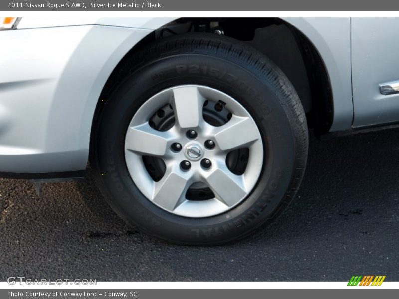 Silver Ice Metallic / Black 2011 Nissan Rogue S AWD