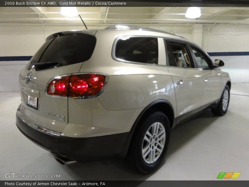 Gold Mist Metallic / Cocoa/Cashmere 2009 Buick Enclave CX AWD