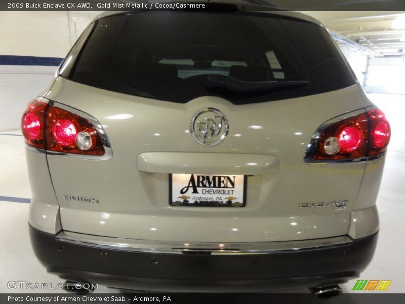Gold Mist Metallic / Cocoa/Cashmere 2009 Buick Enclave CX AWD